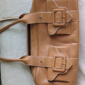 Kenneth Cole NY Tan Leather Satchel
